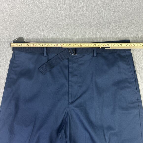 Savane Select Edition Mens Size 38 Shorts w Belt Blue Flat Front- NEW- 9” Inseam - Picture 3 of 16
